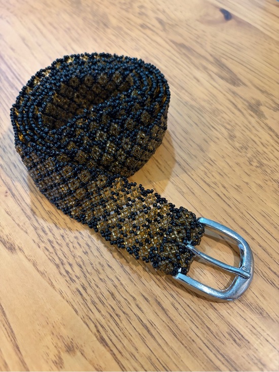 Accessories - Woven Glass Bead Geometric Belt